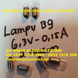 Lampu Indicator Pilot Lamp B9 6.3V 0.15A Bayonet
